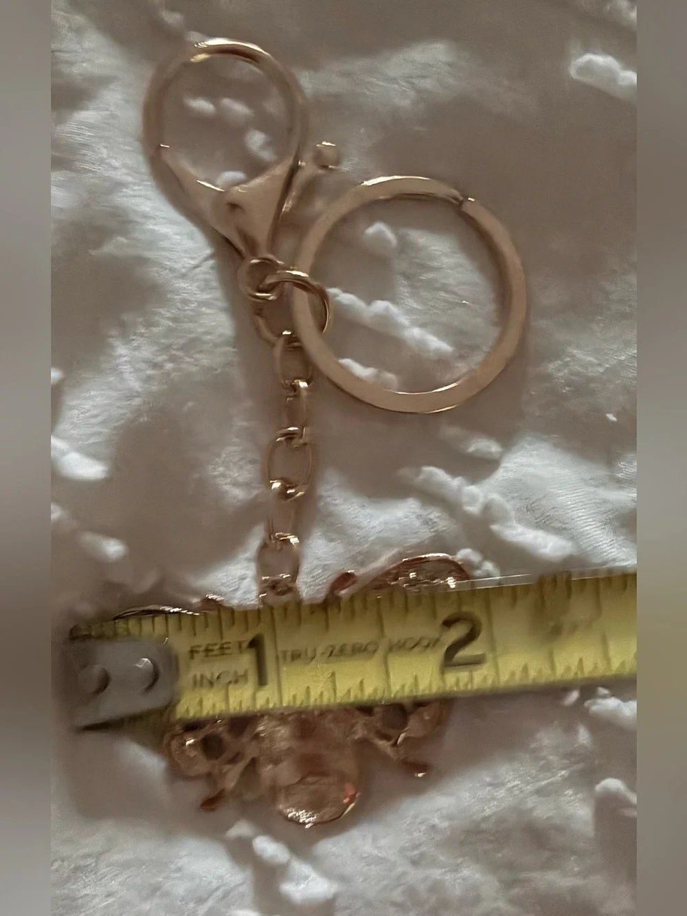 Gold Bee Crystal Accent Keychain - Women Accessories bag charm back pack charm
